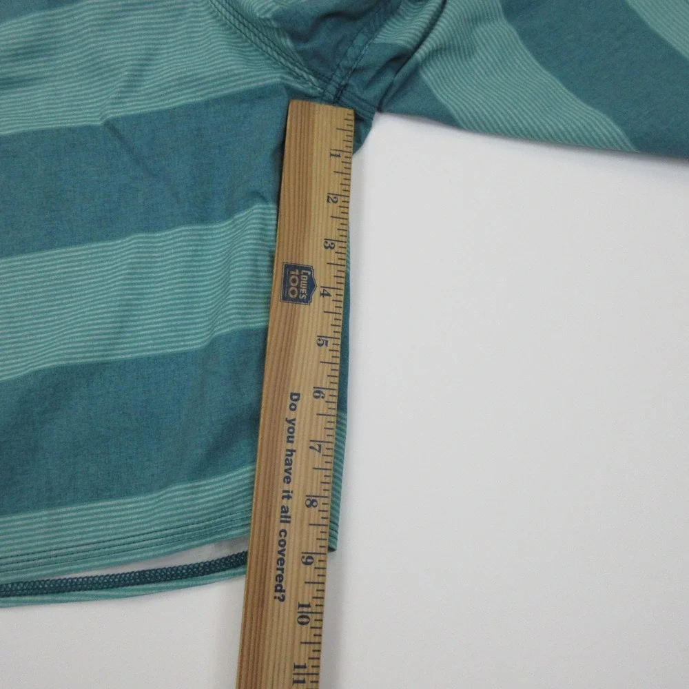 Quiksilver Board Shorts Mens 38 Blue‎ Green Striped Surf Swim Trunks Stretch